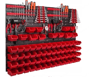 BESTSELLER Werkzeugwand 115x78 Set Werkzeughaltern mit Lochwand Lagersystem Warkzeuglochwand Wandreg
