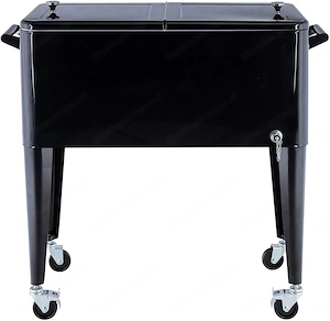 Ribelli Kuehlwagen mit Edelstahlflaschenoeffner und Auslaufhahn rollbare Kuehlbox Kuehlbehaelter mit Bild 8