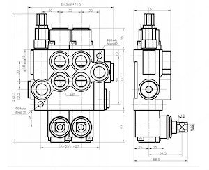 Artikel: Hydraulikverteiler Monoblock Hebelsteuerung 40l 02P40 2 Fach Hochwertiger Artikel aus unser Bild 5