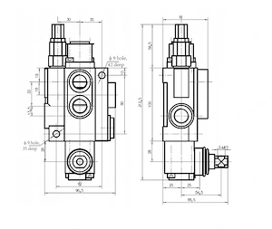 Artikel: Hydraulikverteiler Monoblock Hebelsteuerung 40l 02P40 2 Fach Hochwertiger Artikel aus unser Bild 4