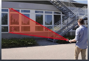 Einhell Laser Distanzmesser TC LD 50 bis 50 m Messreferenz Vorder Hinterkante oder Anschlagplatte Py Bild 6