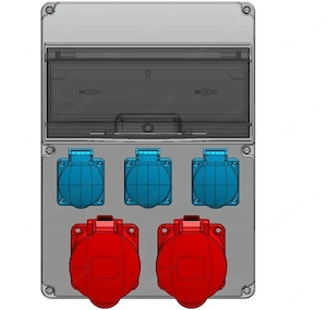 Artikel: #SALE# Electrical wall distributor 3x SCHUKO 1x CEE 16A 1x CEE 32A construction power box H Bild 5