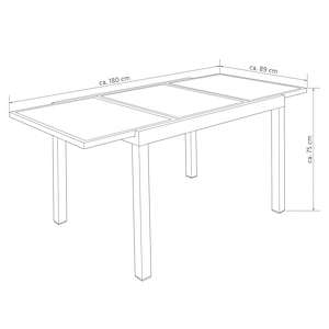 Artikel: Gartentisch Aluminium silber ausziehbar Hochwertiger Artikel aus unserem Online-Shop Bild 4