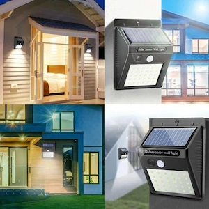 4X LED Solarleuchte mit Bewegungsmelder Aussen Sensor Strahler Lampe Bild 4