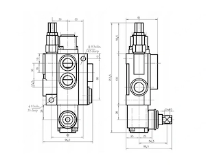 Artikel: Hydraulikverteiler Monoblock Hebelsteuerung 40l 06P40 6 Fach Hochwertiger Artikel aus unser Bild 3