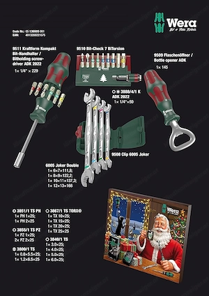 Artikel: BESTDEAL Wera Heimwerker Adventskalender 24 teilig Hochwertiger Artikel aus unserem Online- Bild 3