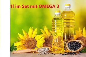 Artikel: PREMIUM OMEGA 3 sunflower oil cooking oil 100% 1l Hochwertiger Artikel aus unserem Online-S