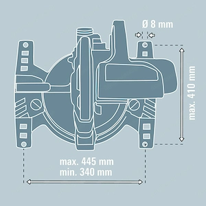 Original Einhell Untergestell E Stand passend fuer Einhell Classic und Expert Kapp und Zug Kapp Gehr Bild 5