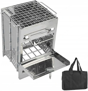 Bestseller herd camping holzherd klappbarer grill bbq angeln outdoor mit tasche Bild 3