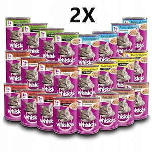 Artikel: 48x Mix Whiskas 1+ cat food in jelly tins, 400g each Hochwertiger Artikel aus unserem Onlin