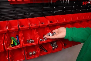 Workshop shelf tool wall 20x stacking boxes color choice 155x100x70mm  n 20 stacking boxes 155x100x7 Bild 2
