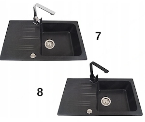 Artikel: Granite sink + mixer tap + siphon black XXL set Hochwertiger Artikel aus unserem Online-Sho Bild 7