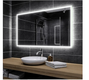 BADSPIEGEL mit LED Beleuchtung Wandspiegel Lichtspiegel 120x80cm