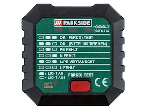 Artikel: PARKSIDE socket tester  PSSFS 3 A2 , LED display Hochwertiger Artikel aus unserem Online-Sh
