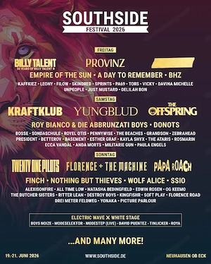 Southside Festival Pass - 2026 - Grüner Wohnen 19. - 21.06.2026