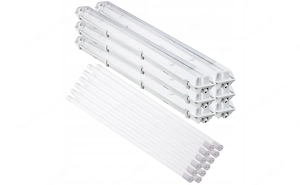 Artikel: #TOPSELLER# 6x ??LED industrial lamp wet room workshop lamp room lamp 1500mm 48W complete s