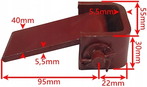 Anhaenger befestigung clip scharnierseiten fuer anhaenger d 35 d 47 Bild 3
