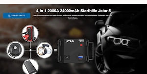 Artikel: BESTSELLER Utrai Auto Reifenfueller 2000 A Spitzenleistung 24000 mAh Tragbares Starthilfeka Bild 8