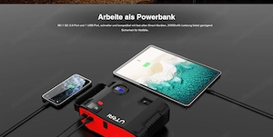 Artikel: BESTSELLER Utrai Auto Reifenfueller 2000 A Spitzenleistung 24000 mAh Tragbares Starthilfeka Bild 6