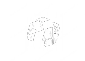 Artikel: Side window JCB 53  Hochwertiger Artikel aus unserem Online-Shop Bild 2
