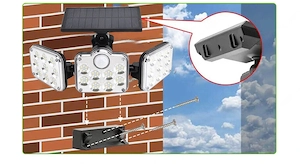 270 Grad Solarleuchte mit Bewegungsmelder Solarlampe Aussen Garten Wandlampe Strahler Haus Bild 5