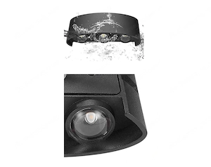 Artikel: 2x designer double beam outdoor lamp wall light anthracite black SET Hochwertiger Artikel a Bild 6
