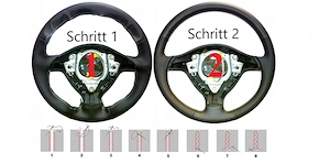 Lenkrad Abdeckung fuer Lenkraeder Mecedes Actros MP4 Atego III Farbwahl Handmade Set Bild 4