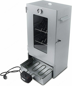 Artikel: Raeucherofen Deluxe 80cm elektrisch Raeucherschrank Smoker Grill Elektro Hochwertiger Artik Bild 3