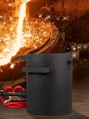 Schmelzofen 4 KG Gas Metall Schmelzofen Propan Ton Grafit Tiegel Schmiedeofen fuer Edelmetall Schmel Bild 6