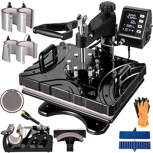 Artikel: Digital Premium Heat Press 10 in 1 Transfer Press Black 38x30cm Hot Press Machine Textile P