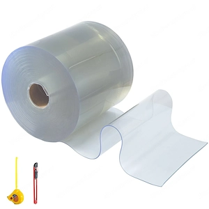 Artikel: Strip curtain PVC transparent plain supermarkets industry 300mm width x 3mm thickness x 25m Bild 2