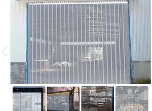 Artikel: Strip curtain PVC transparent plain supermarkets industry 300mm width x 3mm thickness x 25m Bild 4
