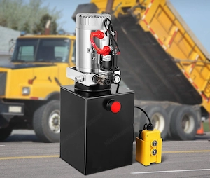 AGGREGAT mit FERNBEDIENUNG 6l Hydraulikaggregat Hydraulikpumpe 12V Volt Lkw Kipper Anhaenger Hydraul Bild 4