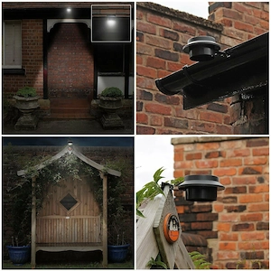 4x Solarleuchten LED Garten Dachrinnenleuchte Zaunleuchte Aussen Dachrinne Solarlampe Aussen Garten Bild 3