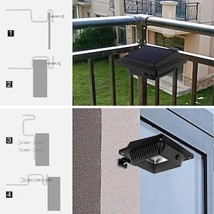 Artikel: 8x Solarleuchten 25LEDs Garten Dachrinnenleuchte Zaunleuchte Aussenleuchte Licht Hochwertig Bild 3