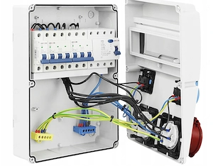 Artikel: SALE Elektro Wandverteiler 2x SCHUKO 1x CEE 16A 1x CEE 32A Baustrom Kasten Hochwertiger Art Bild 2