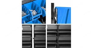 BESTSELLER Werkzeugwand 115x78 Set Werkzeughaltern mit Lochwand Lagersystem Warkzeuglochwand Wandreg Bild 3