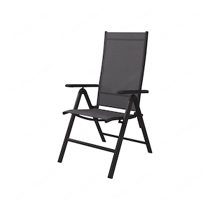 Artikel: 7-fold aluminum high-back garden chair set of 2 black anthracite Hochwertiger Artikel aus u Bild 3