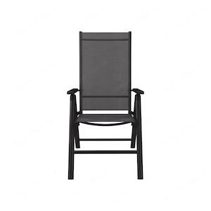 Artikel: 7-fold aluminum high-back garden chair set of 2 black anthracite Hochwertiger Artikel aus u Bild 4