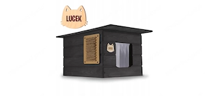 Handmade Bausatz Katzenhaus Witterungsbestaendig mit Namensschild Bild 8