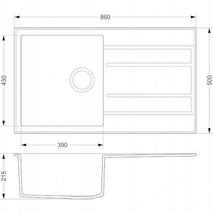 Artikel: Granite sink + mixer tap + liquid dispenser + siphon black XXL set Hochwertiger Artikel aus Bild 6
