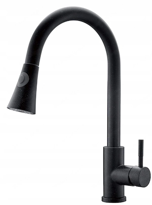 Artikel: Granite sink + mixer tap + liquid dispenser + siphon black XXL set Hochwertiger Artikel aus Bild 4