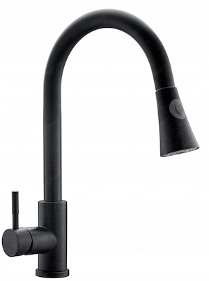 Artikel: Granite sink + mixer tap + liquid dispenser + siphon black XXL set Hochwertiger Artikel aus Bild 5