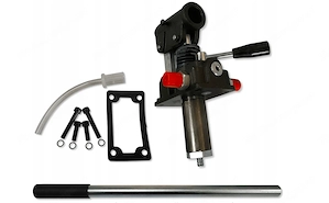 Hydraulik doppeltwirkende Handpumpe mit 5l Tank komplett Set Bild 3