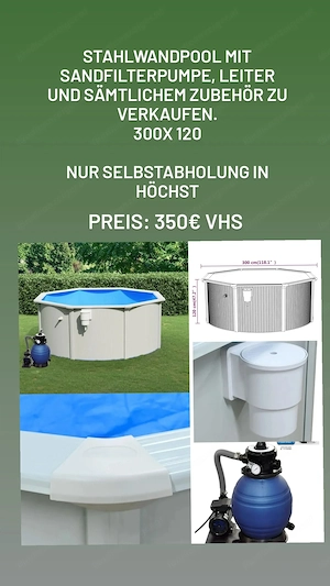 Pool (Stahlwandpool mit Sandfilterpumpe)