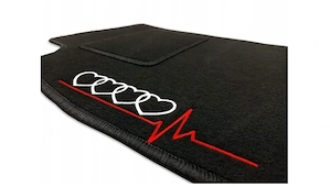 Handmade Velourmatten Fussmatten SET FARBWAHL fuer AUDI A6 C6 2004 2006 STICKEREI Bild 5