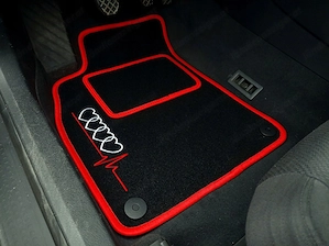 Handmade Velourmatten Fussmatten SET FARBWAHL fuer AUDI A6 C6 2004 2006 STICKEREI Bild 8