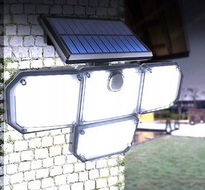 Design LED Solarlampe Wandlampe Aussenbeleuchtung Gartenlampe mit Bewegungsmelder Lichsensor Bild 3