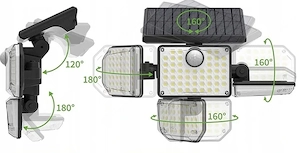 Design LED Solarlampe Wandlampe Aussenbeleuchtung Gartenlampe mit Bewegungsmelder Lichsensor Bild 7