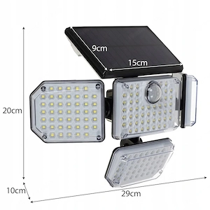 Design LED Solarlampe Wandlampe Aussenbeleuchtung Gartenlampe mit Bewegungsmelder Lichsensor Bild 4